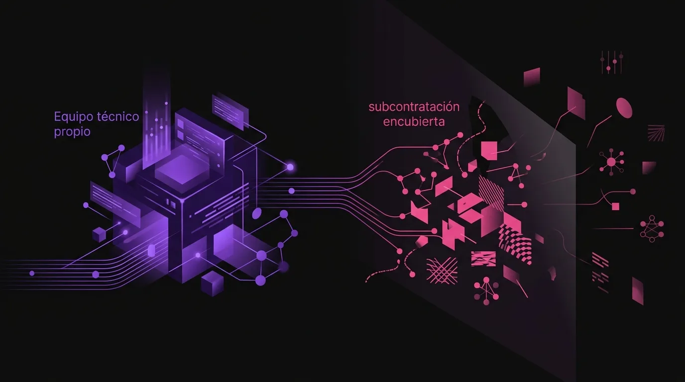 Cómo elegir partner Odoo en España: la guía sin humo que nadie te da · Equipo técnico propio versus subcontratación encubierta