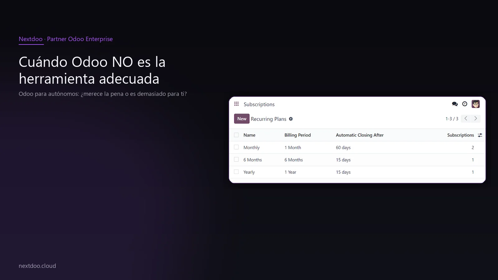 Odoo para autónomos: ¿merece la pena o es demasiado para ti? · Cuándo Odoo sí merece la pena para un autónomo