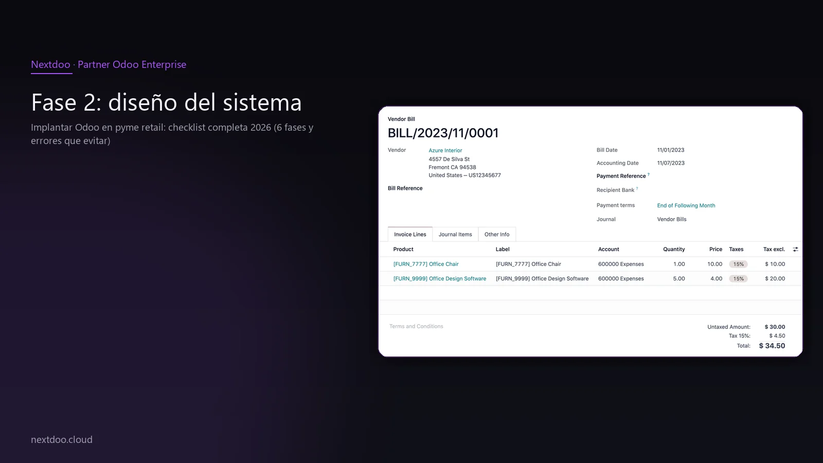 Implantar Odoo en pyme retail: checklist completa 2026 (6 fases y errores que evitar) · Fase 1: descubrimiento y análisis