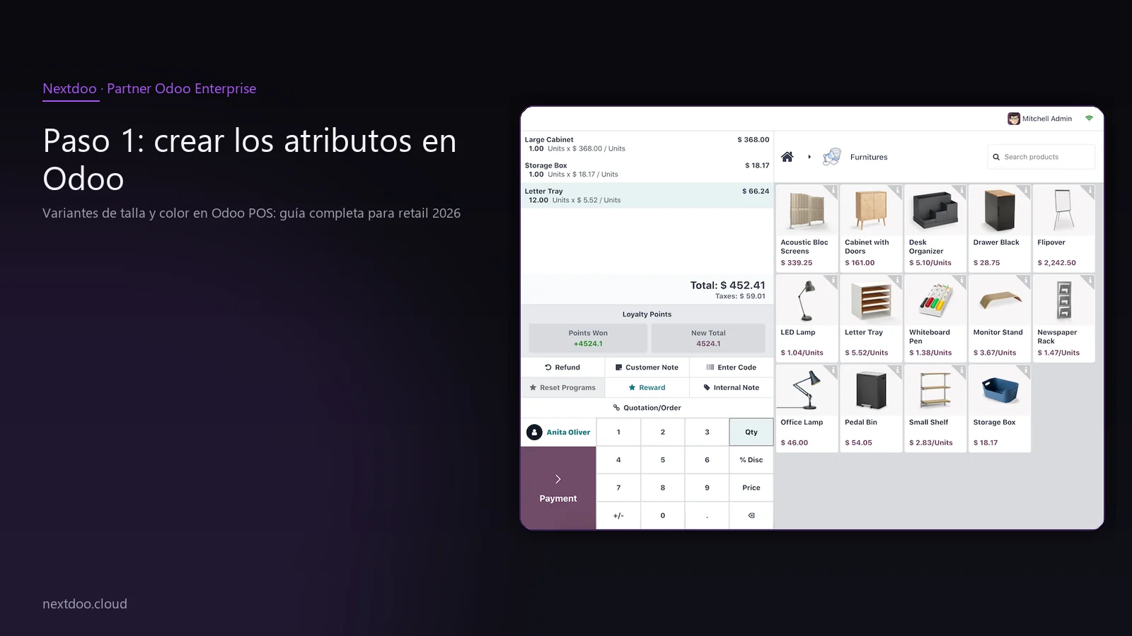 Variantes de talla y color en Odoo POS: guía completa para retail 2026 · Paso 1: crear los atributos en Odoo