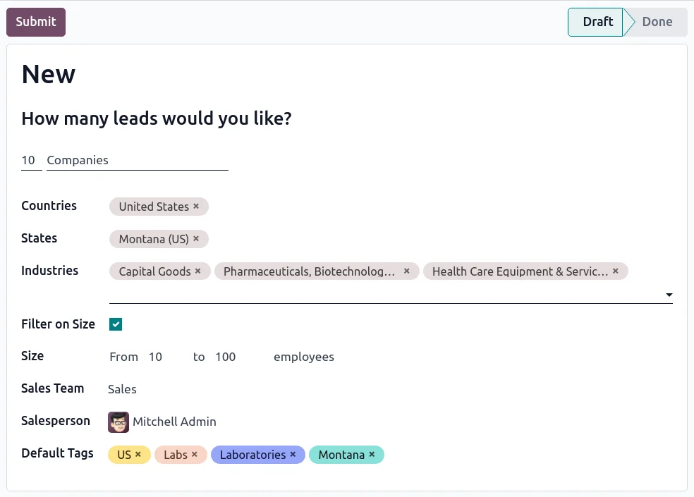 Implementing Odoo in a real estate agency: capturing and tracking leads in Odoo’s CRM – Nextdoo
