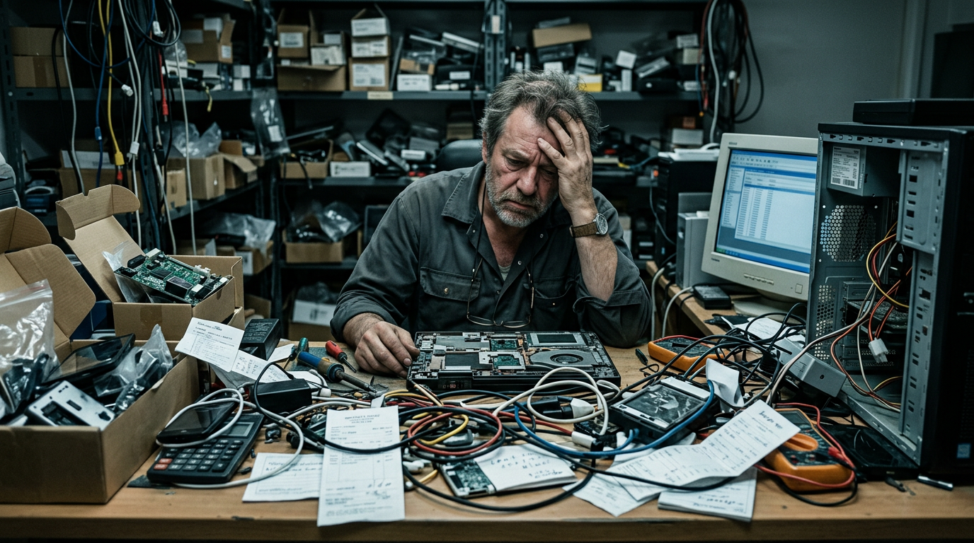 El día a día sin un sistema en tiendas de electrónica