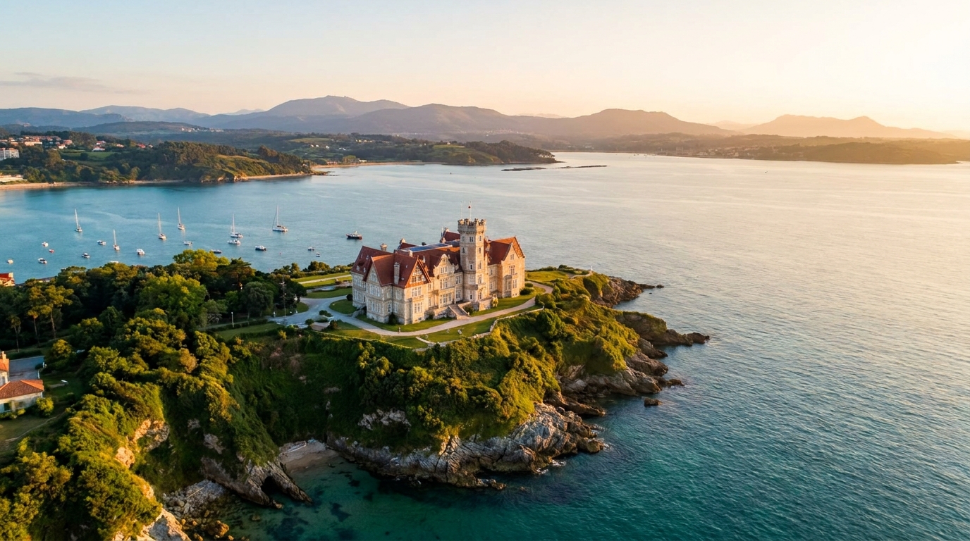 Partner Odoo Santander — el Palacio de la Magdalena sobre la bahía de Santander, la ciudad donde implantamos Odoo