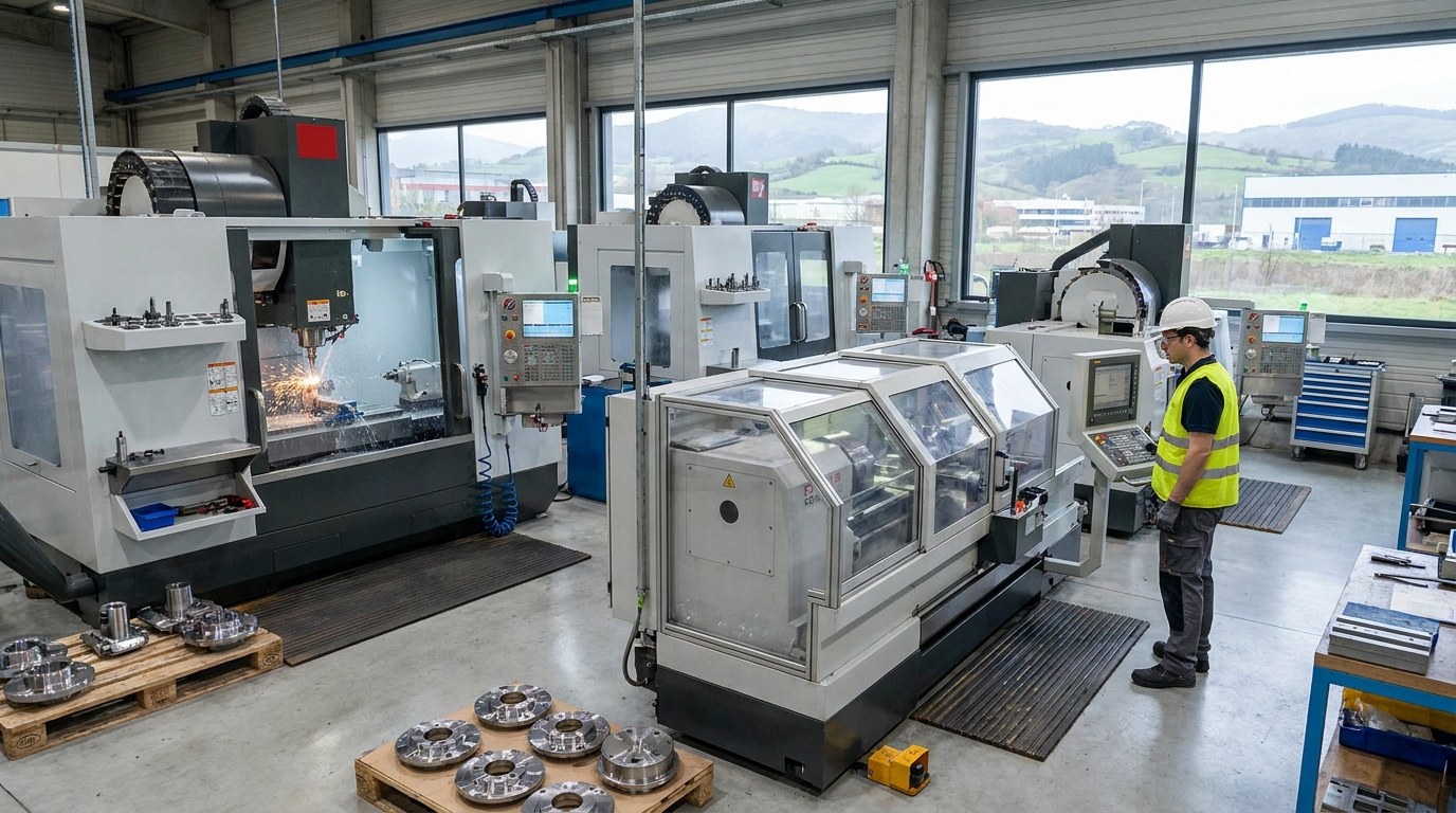 Partner Odoo San Sebastián para máquina-herramienta: taller de mecanizado de precisión con máquinas CNC en Gipuzkoa