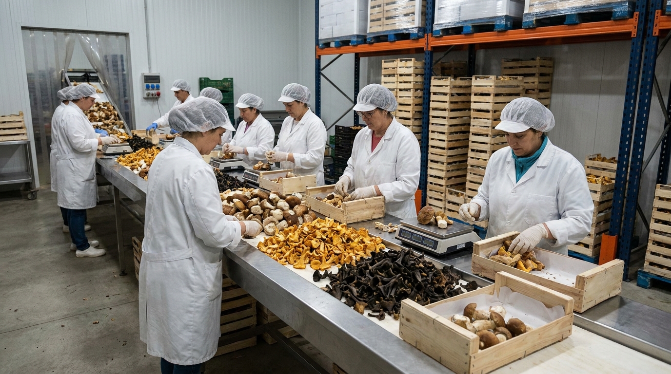Partner Odoo Soria para el sector micológico: planta de clasificado y envasado de setas silvestres en Soria