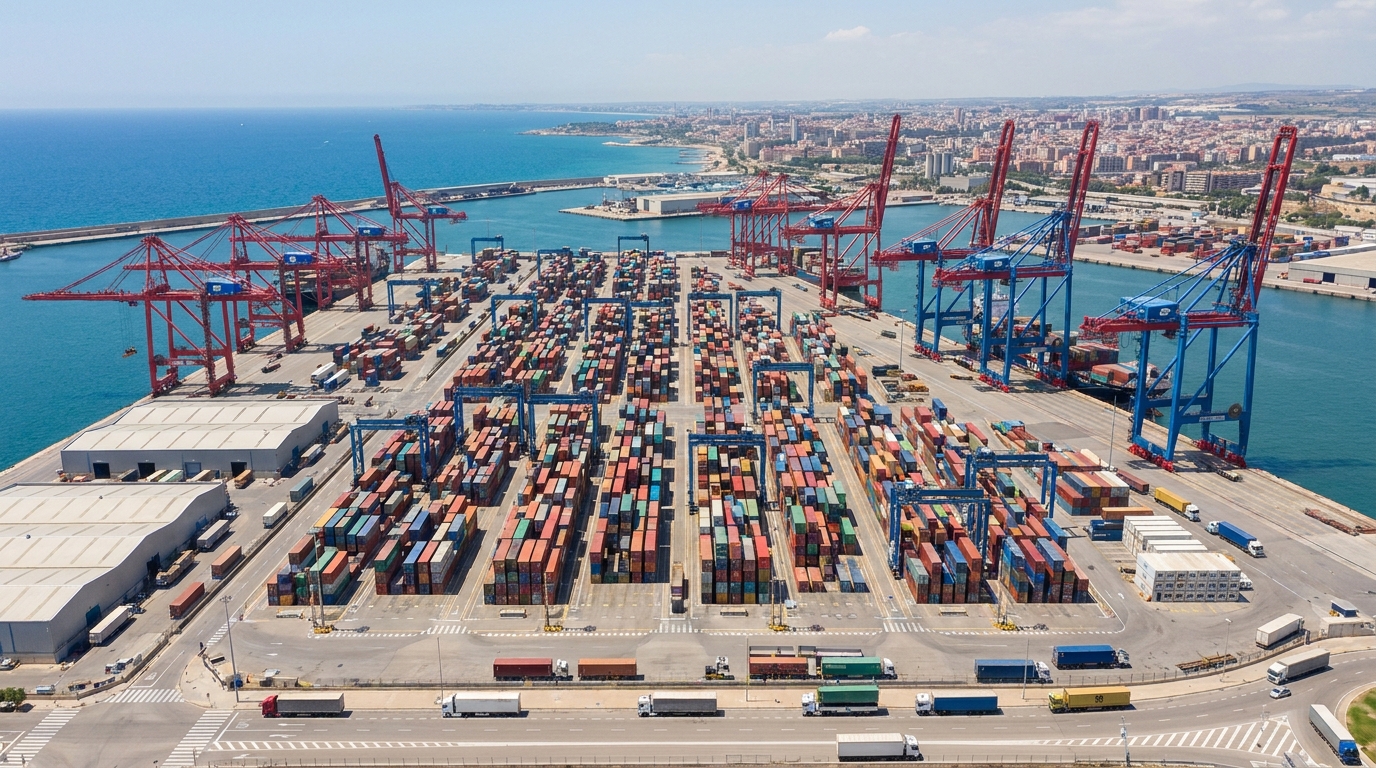 Partner Odoo Tarragona para logística e importación: terminal de contenedores del puerto de Tarragona