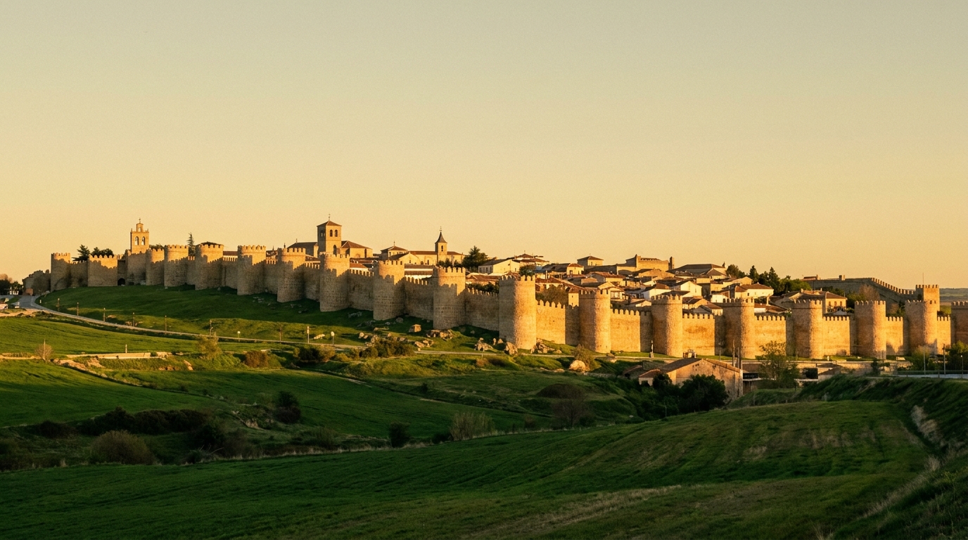 Partner Odoo Ávila — la muralla de Ávila al atardecer, la ciudad patrimonio donde implantamos Odoo