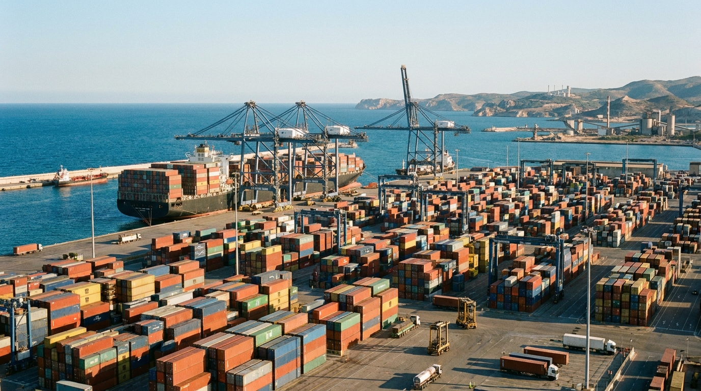 Partner Odoo Cartagena para logística: terminal de contenedores del puerto industrial de Cartagena