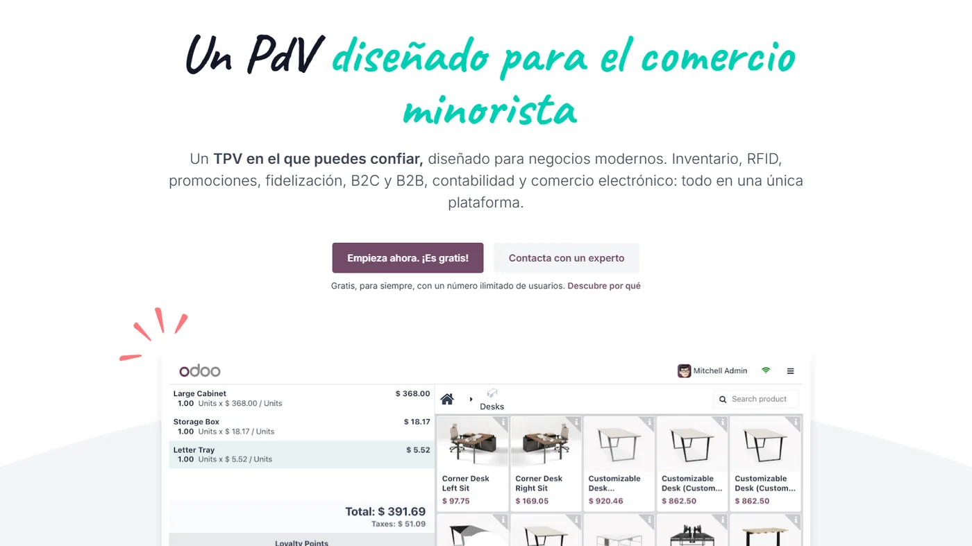 Odoo TPV Retail screenshot